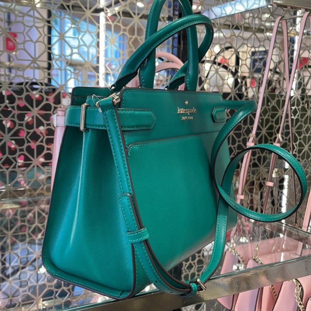Kate Spade Staci Medium Satchel Green Bean - Picture 6 of 16